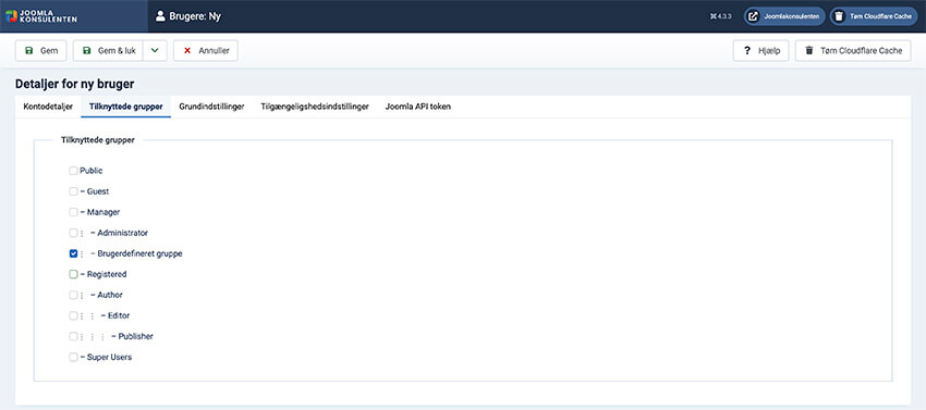 viden brugerrettigheder opret bruger