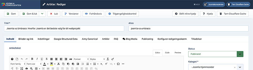 viden hvorfor er min joomla artikel laast knapper
